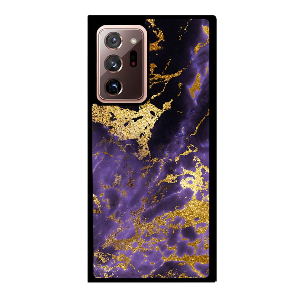 Purple and Gold Foil Marble Samsung Phone Case