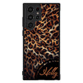 Leopard Realistic Curvy Personalized Samsung Phone Case
