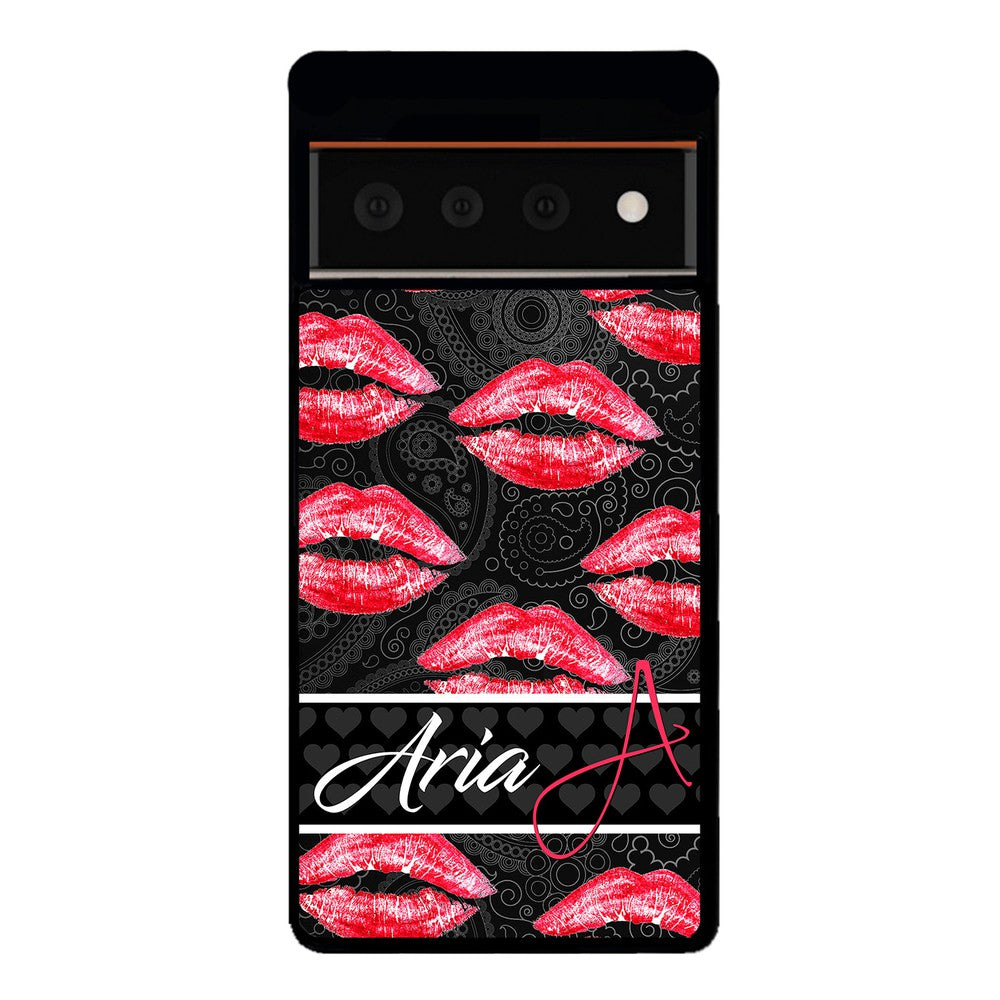 Red Lips French Pattern Personalized Google Phone Case