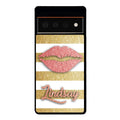 Red Glitter Lips Gold Bars Personalized Google Phone Case