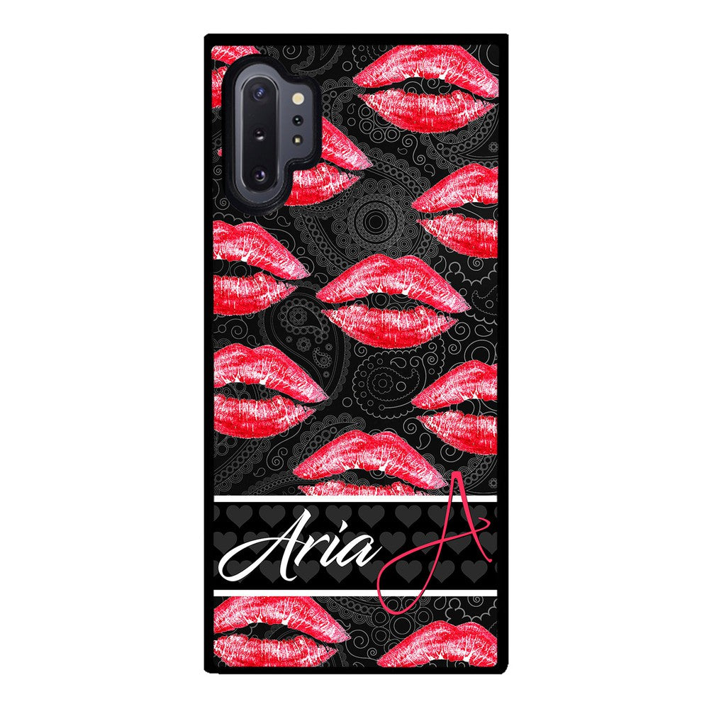 Red Lips French Pattern Personalized Samsung Phone Case