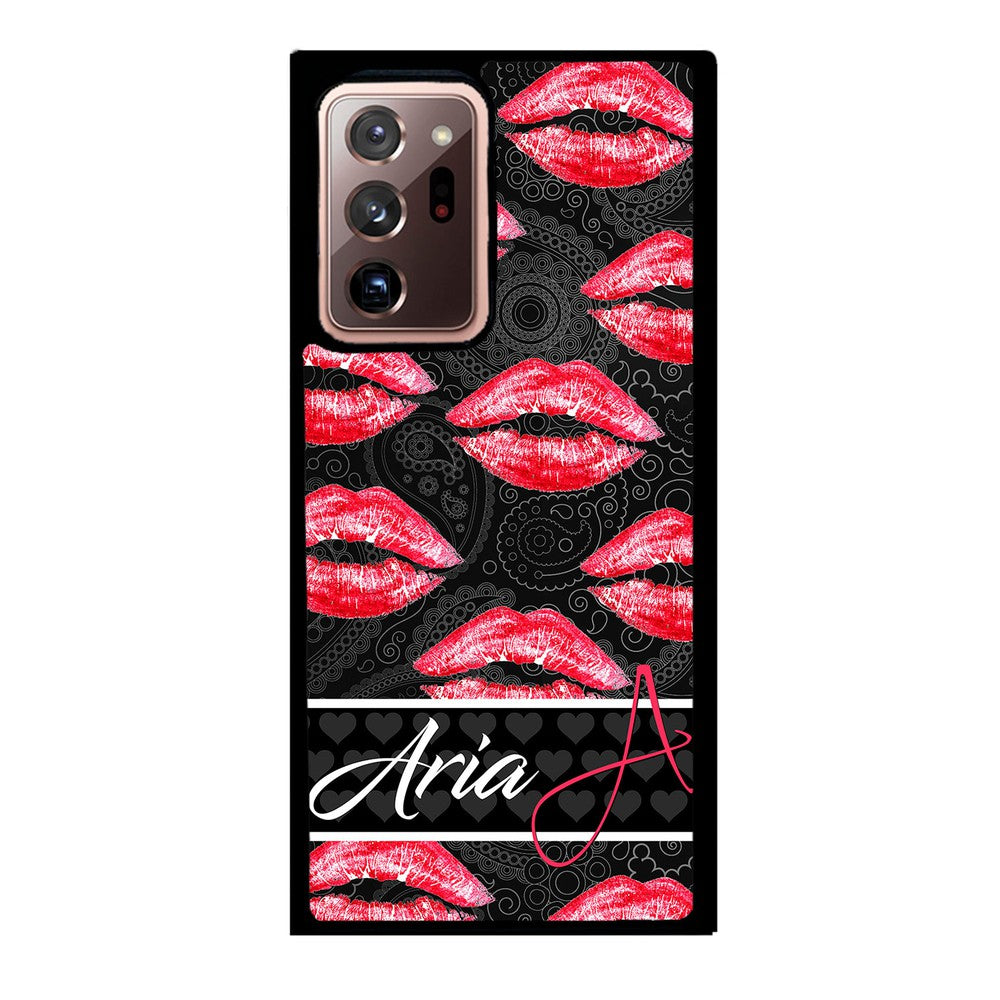 Red Lips French Pattern Personalized Samsung Phone Case