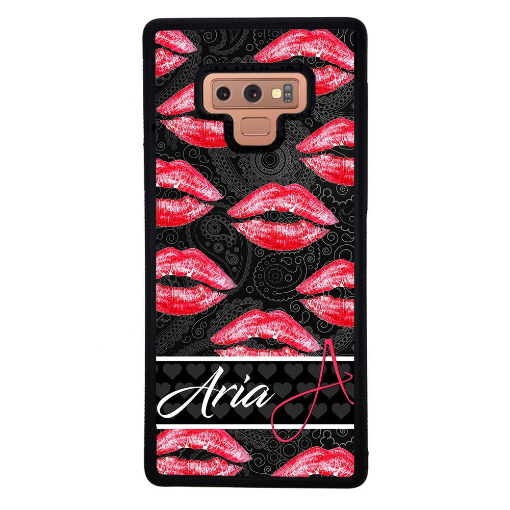Red Lips French Pattern Personalized Samsung Phone Case