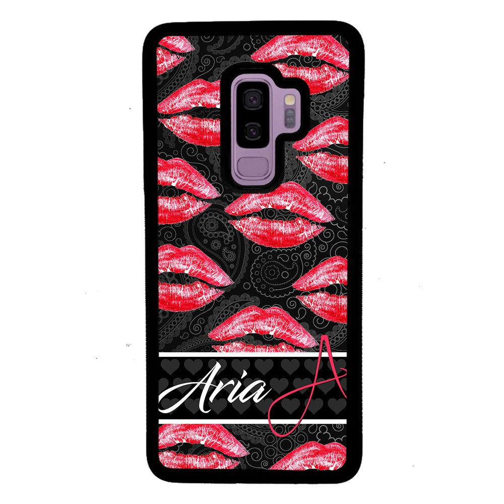 Red Lips French Pattern Personalized Samsung Phone Case