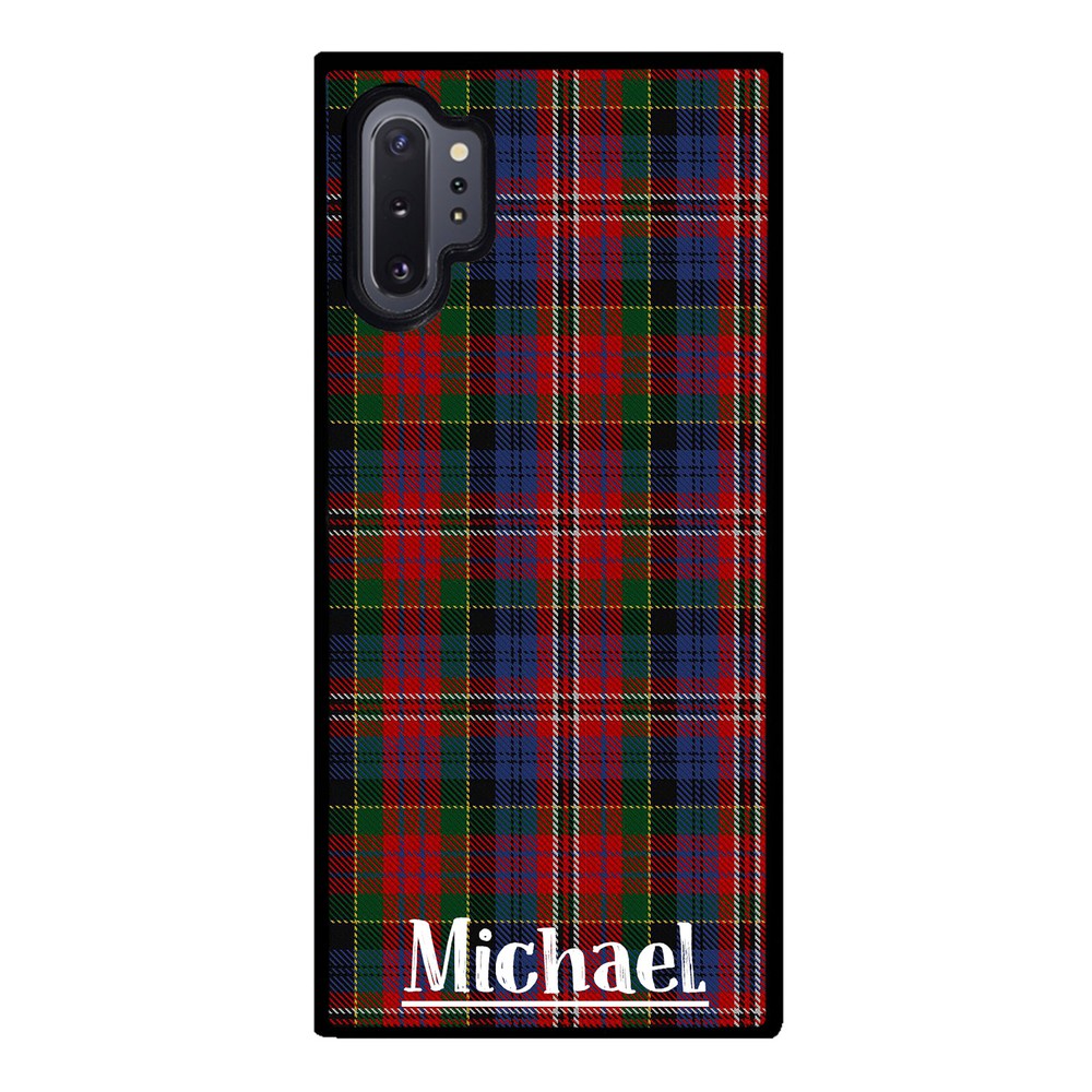 Plaid Tartan Sweater Green Blue and Red Personalized Samsung Phone Case