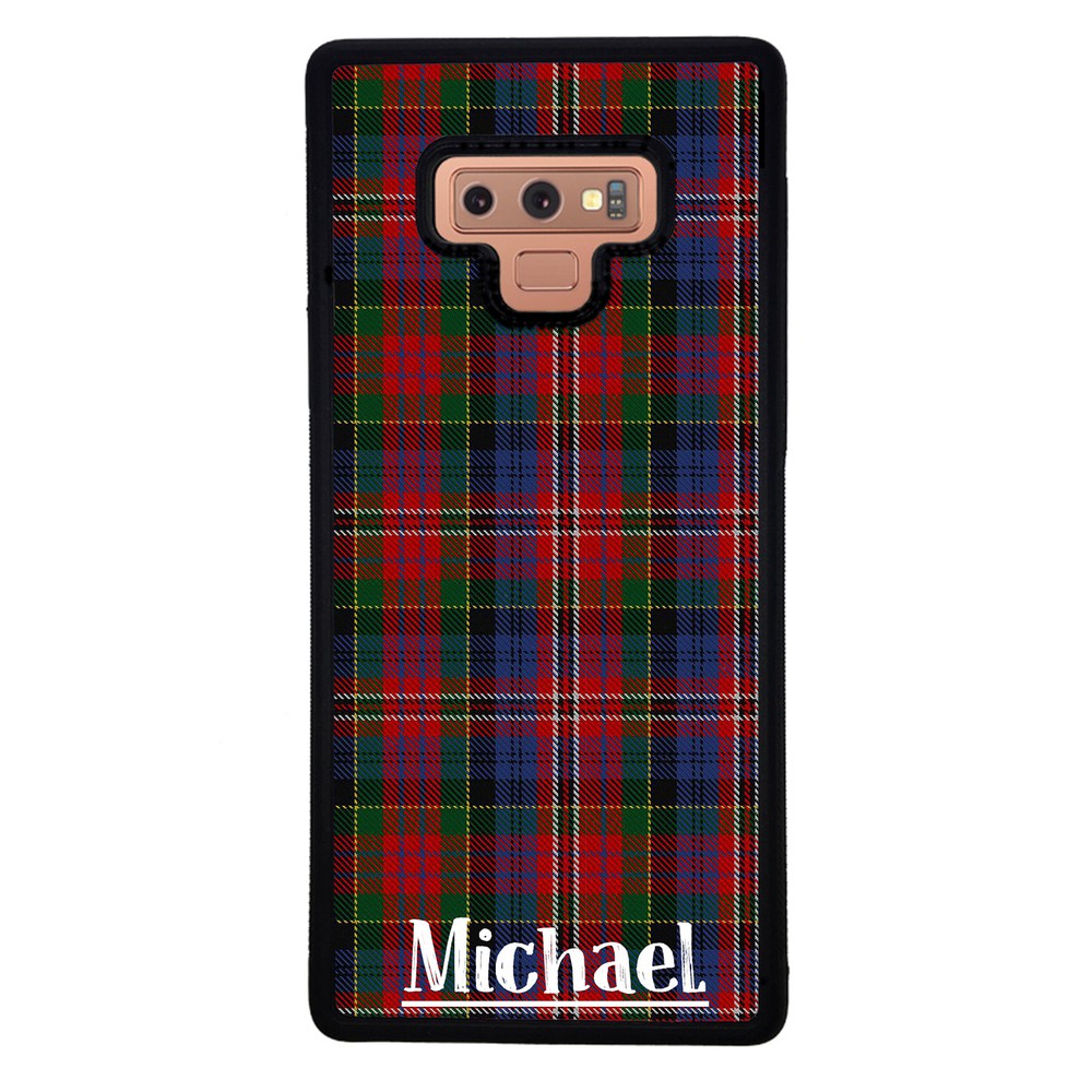 Plaid Tartan Sweater Green Blue and Red Personalized Samsung Phone Case