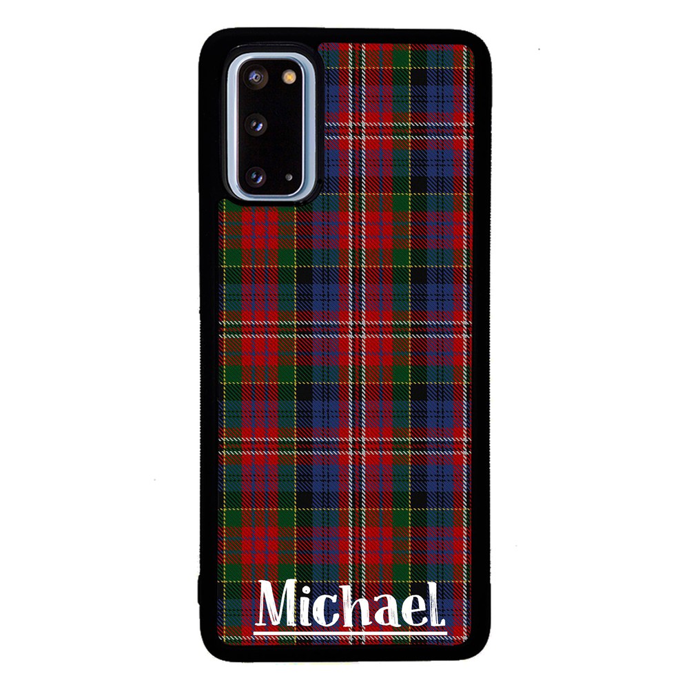Plaid Tartan Sweater Green Blue and Red Personalized Samsung Phone Case