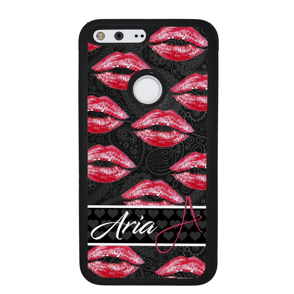 Red Lips French Pattern Personalized Google Phone Case