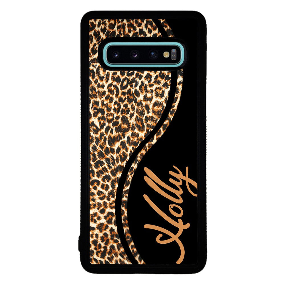 Leopard Curvy Personalized Samsung Phone Case