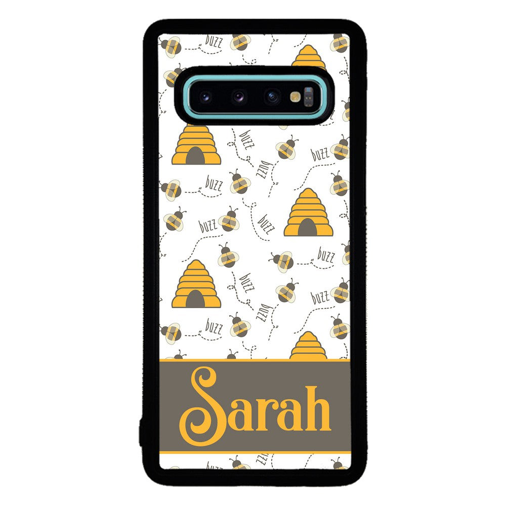 Honey Bee and Hive Personalized Samsung Phone Case