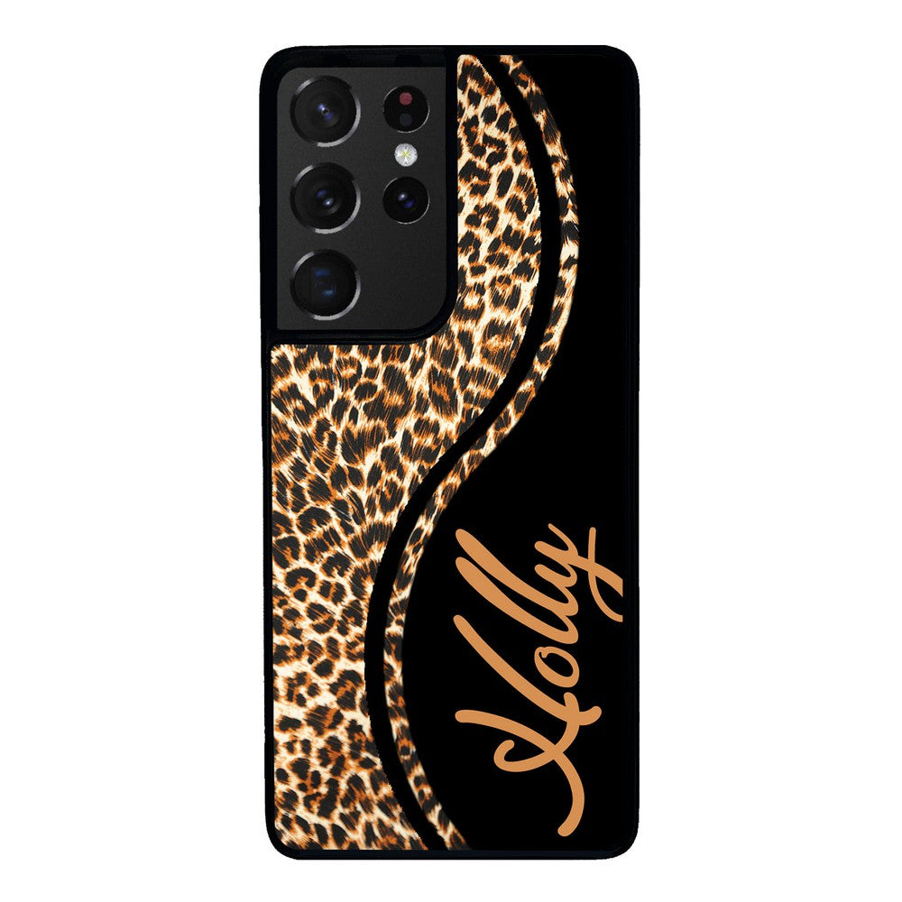 Leopard Curvy Personalized Samsung Phone Case