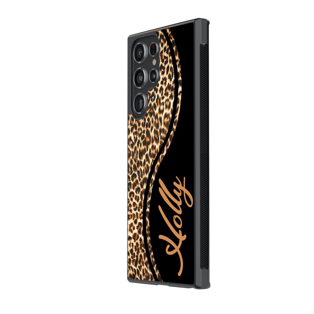 Leopard Curvy Personalized Samsung Phone Case