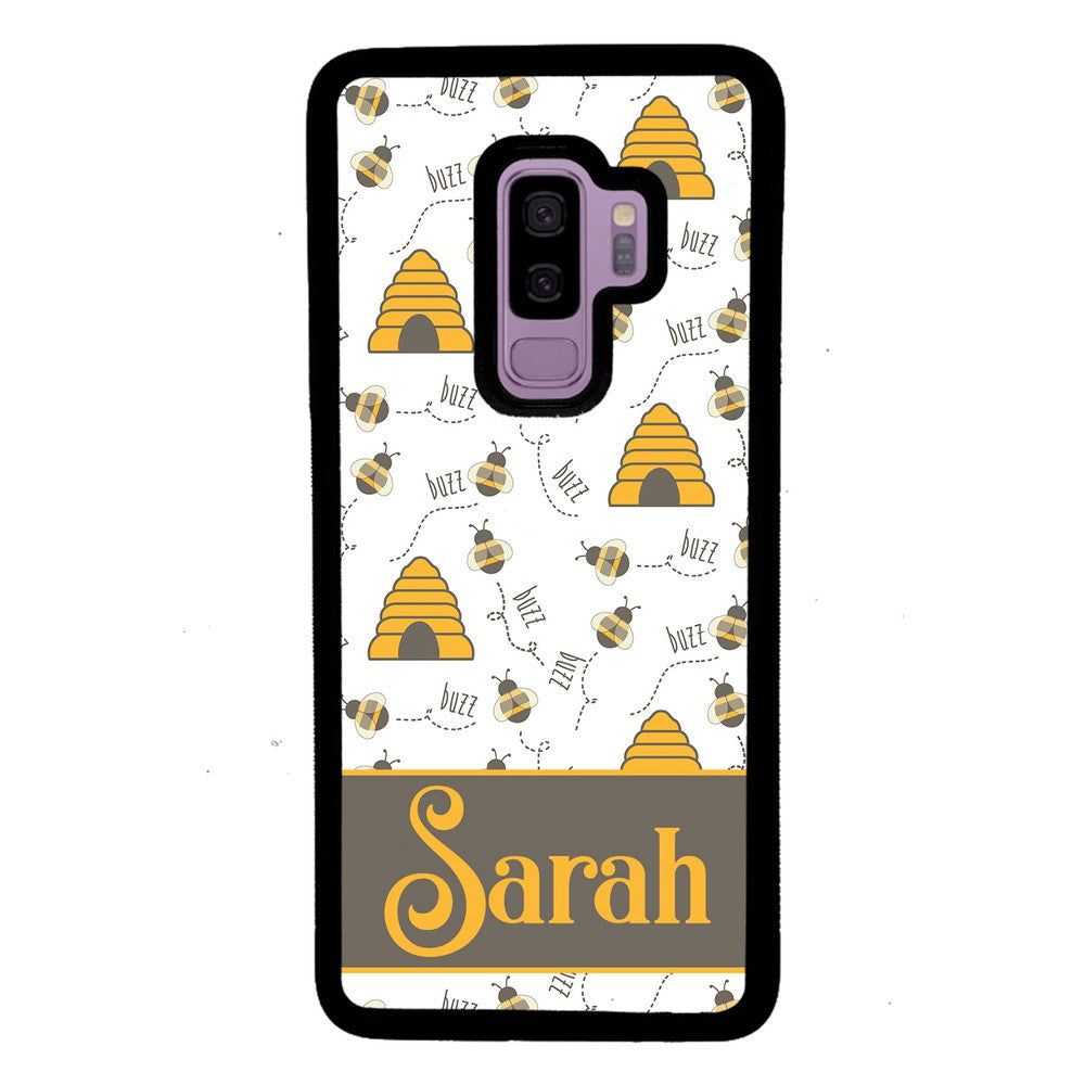 Honey Bee and Hive Personalized Samsung Phone Case