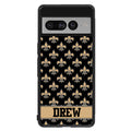 Black and Gold Fleur De Lis Personalized Google Phone Case