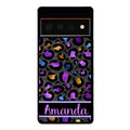 Space Leopard Blue Purple Gold Foil Personalized Google Phone Case