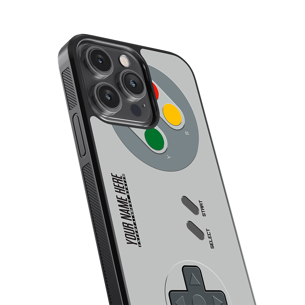 Retro Super Handheld Gaming Console Personalized Apple iPhone Case