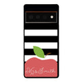 Teachers Appreciation Gift Apple Black and White Bars Personalized Google Phone Case