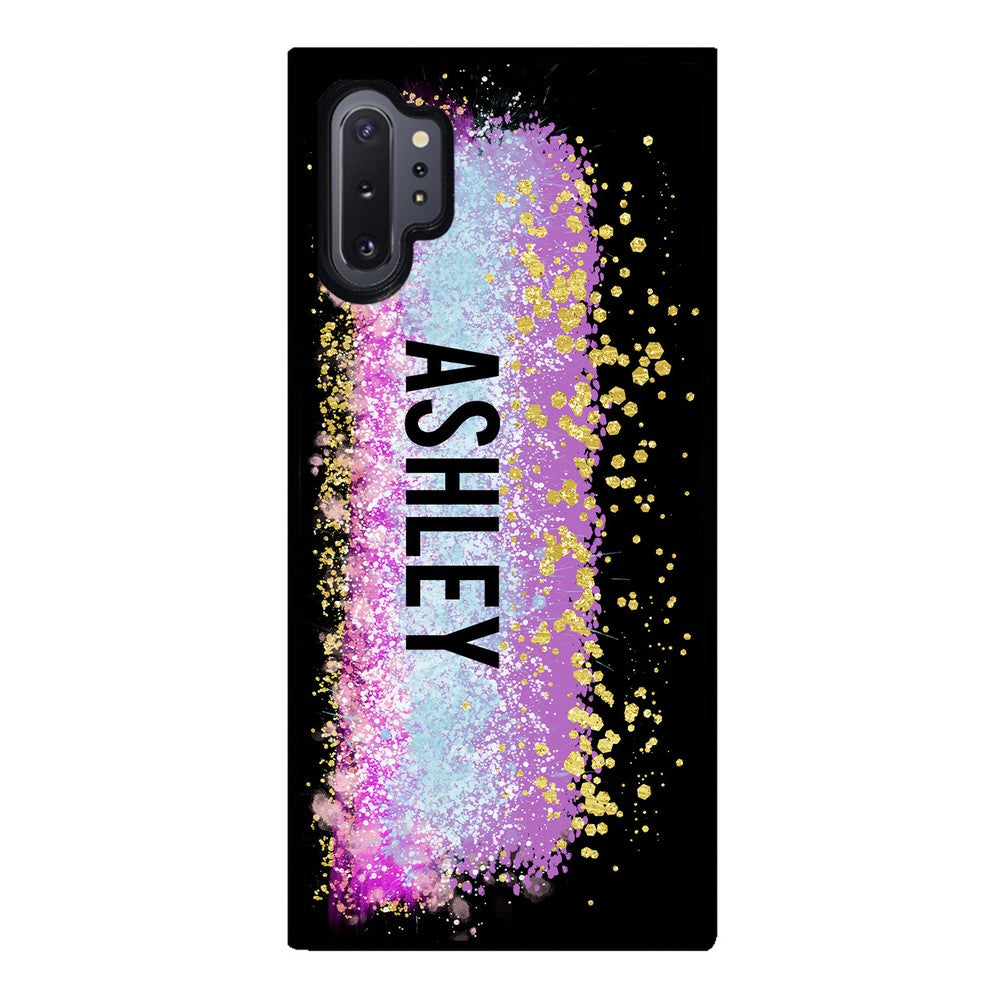 Unicorn Teal Purple Pink Gold Splash Personalized Samsung Phone Case