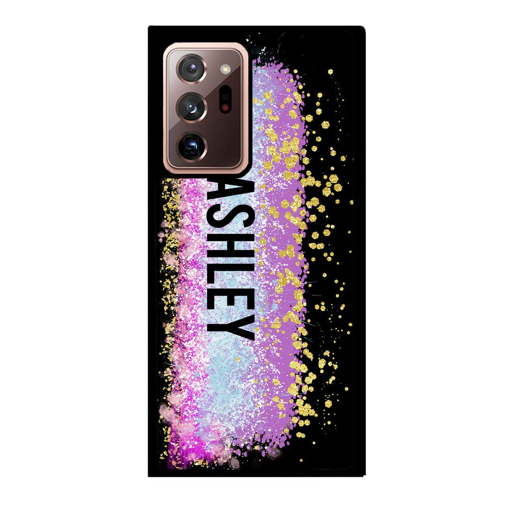 Unicorn Teal Purple Pink Gold Splash Personalized Samsung Phone Case