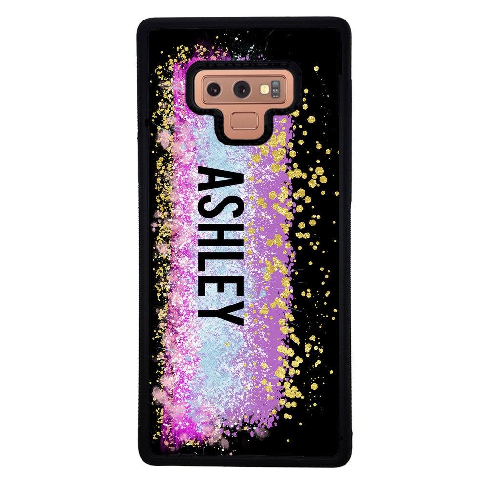 Unicorn Teal Purple Pink Gold Splash Personalized Samsung Phone Case