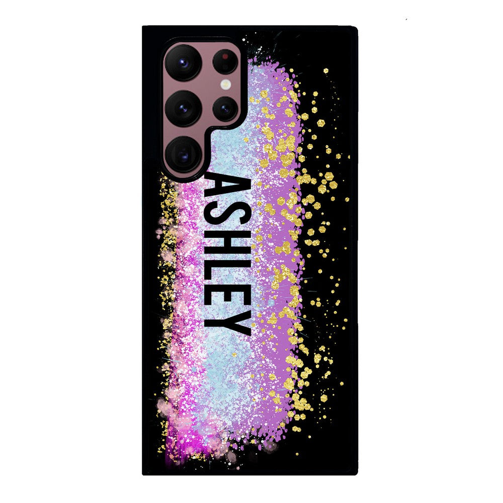 Unicorn Teal Purple Pink Gold Splash Personalized Samsung Phone Case
