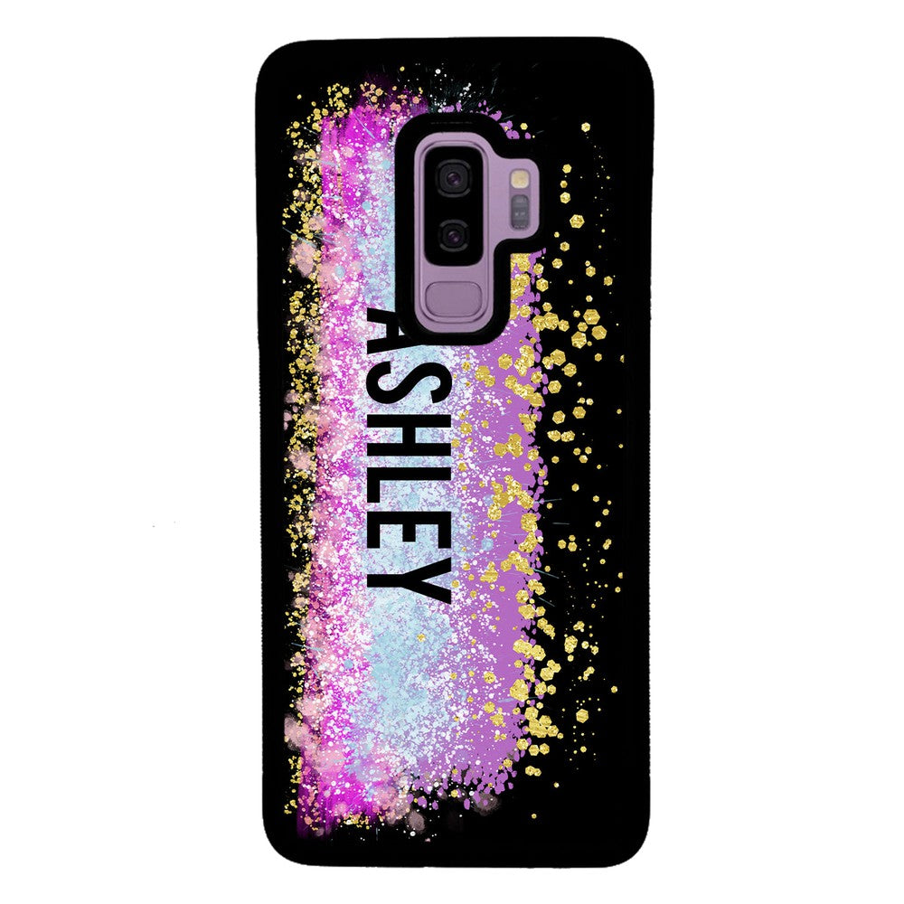 Unicorn Teal Purple Pink Gold Splash Personalized Samsung Phone Case