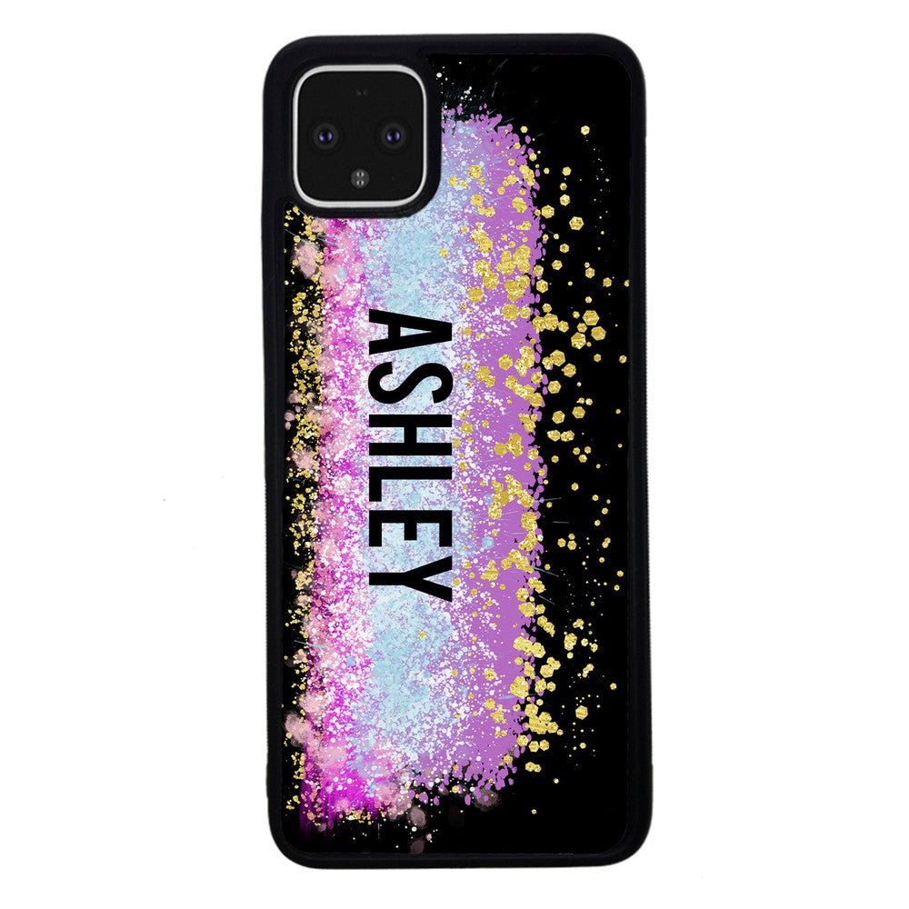 Unicorn Teal Purple Pink Gold Splash Personalized Google Phone Case