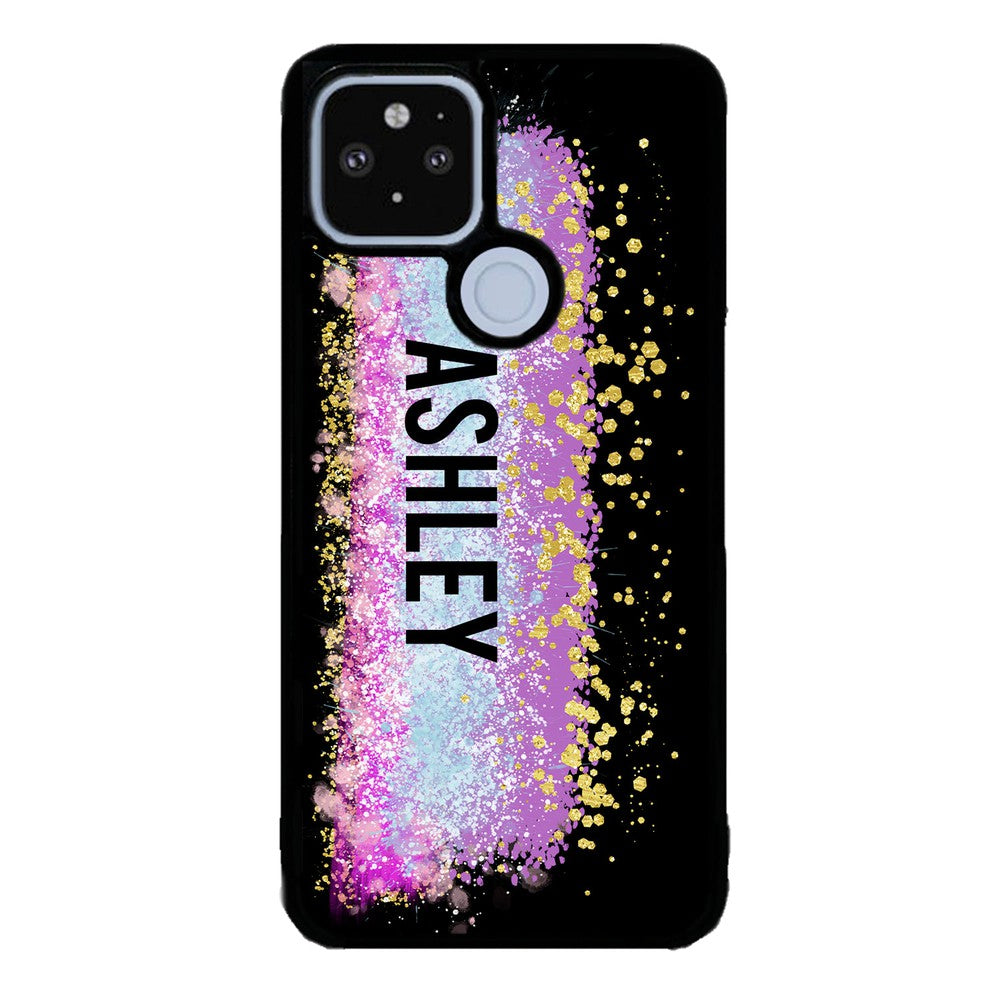 Unicorn Teal Purple Pink Gold Splash Personalized Google Phone Case