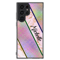 Unicorn Mermaid Scale Pink Marble Personalized Samsung Phone Case