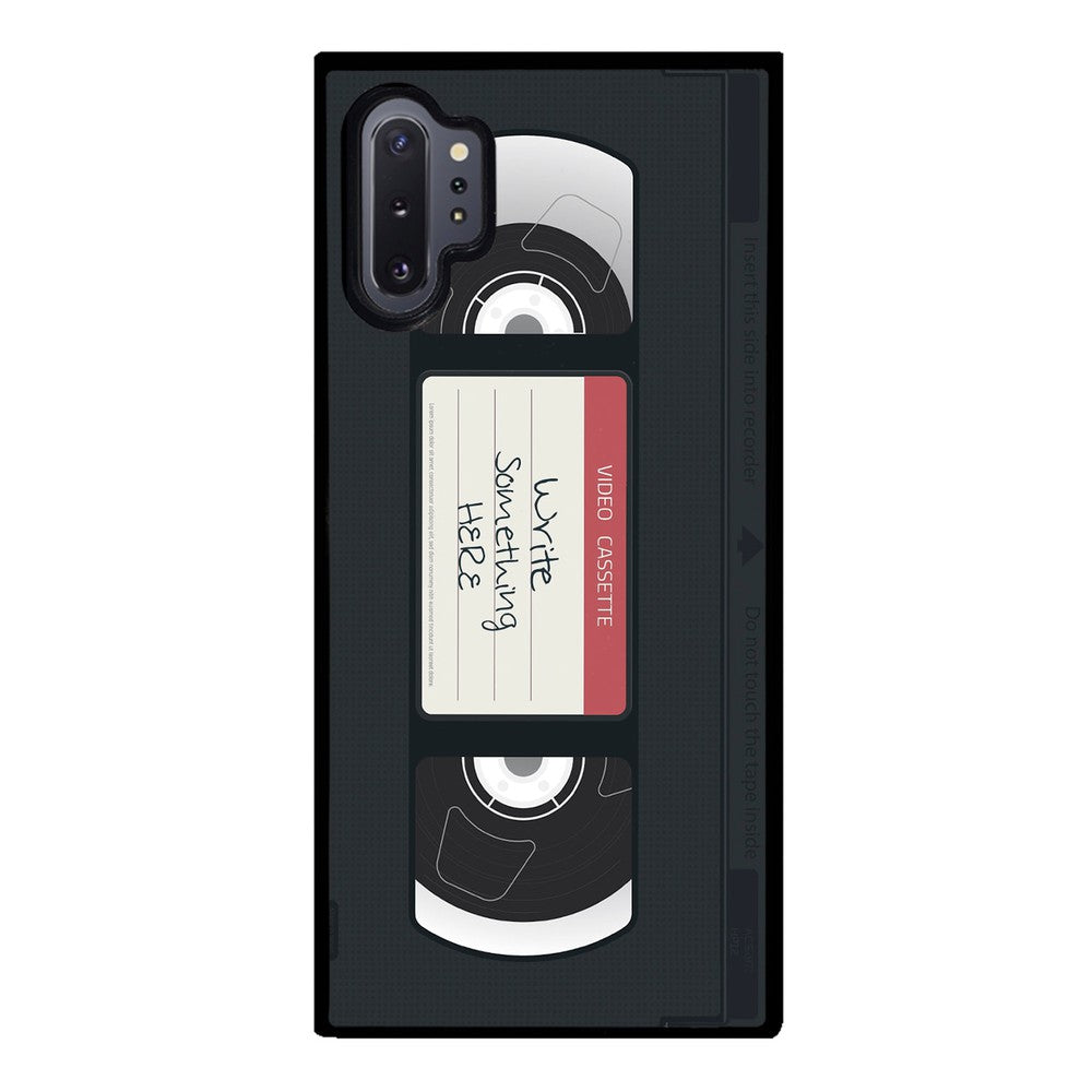 VHS Cassette Tape Retro Black and Red Personalized Samsung Phone Case