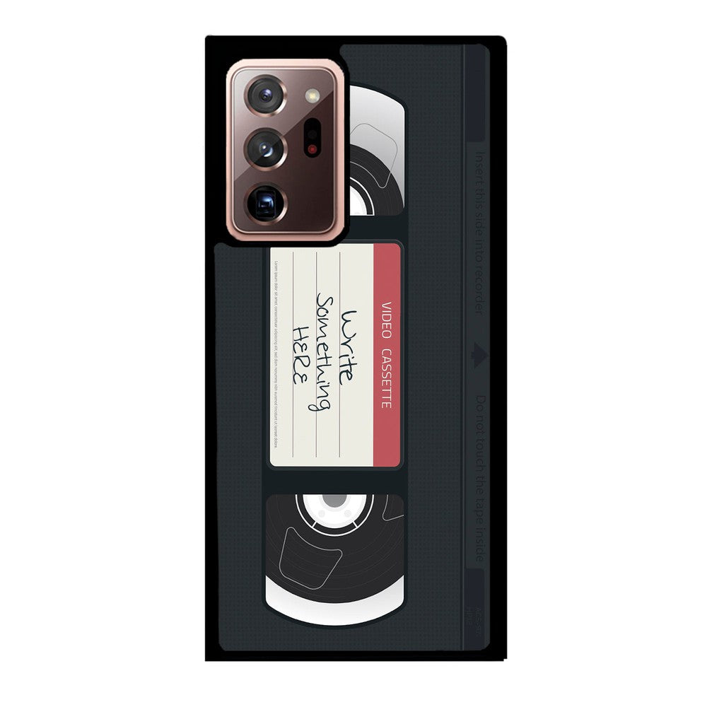 VHS Cassette Tape Retro Black and Red Personalized Samsung Phone Case