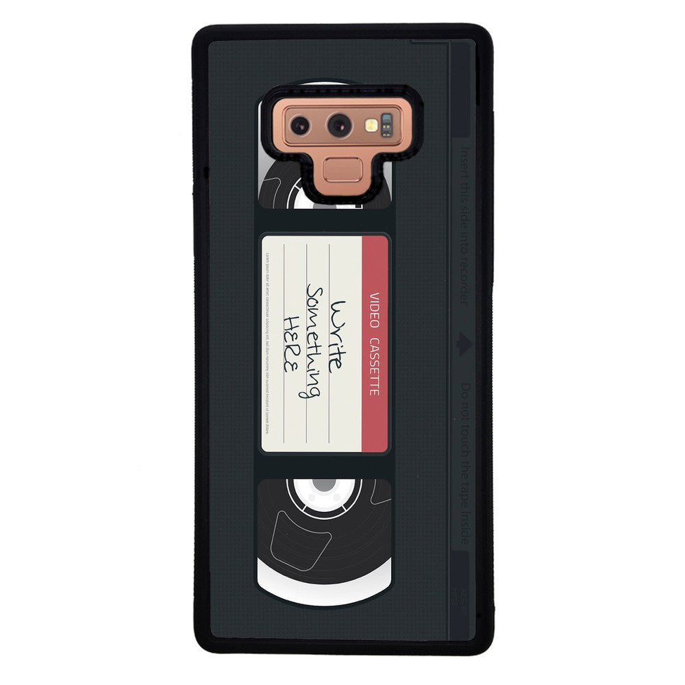 VHS Cassette Tape Retro Black and Red Personalized Samsung Phone Case