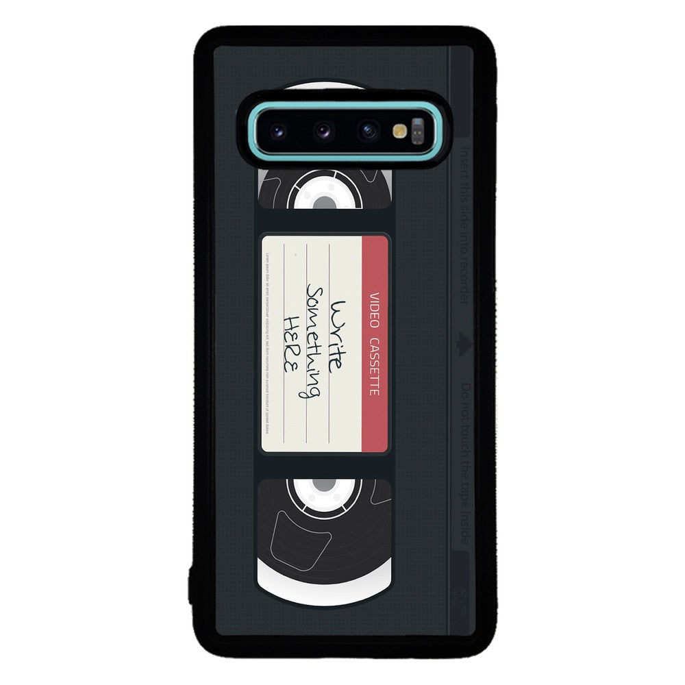 VHS Cassette Tape Retro Black and Red Personalized Samsung Phone Case