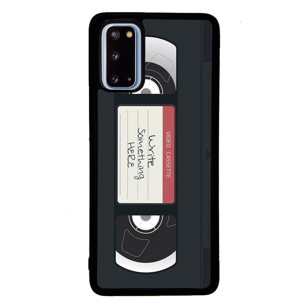 VHS Cassette Tape Retro Black and Red Personalized Samsung Phone Case