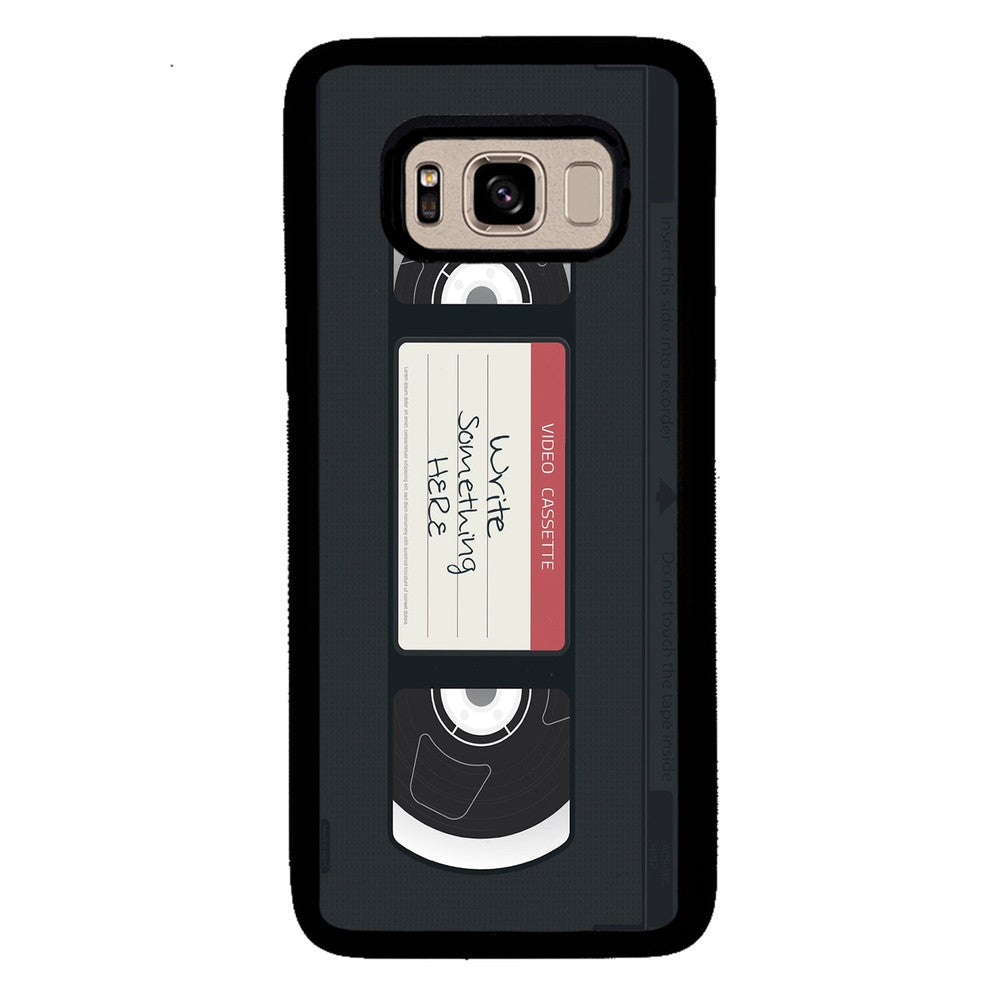 VHS Cassette Tape Retro Black and Red Personalized Samsung Phone Case