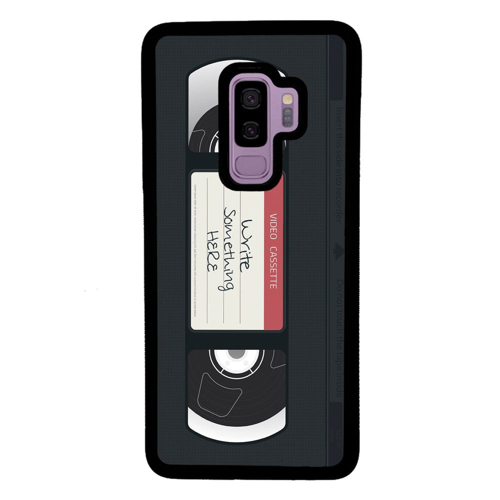 VHS Cassette Tape Retro Black and Red Personalized Samsung Phone Case