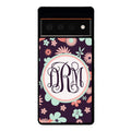 Vintage Flowers Purple Script Monogram Google Phone Case