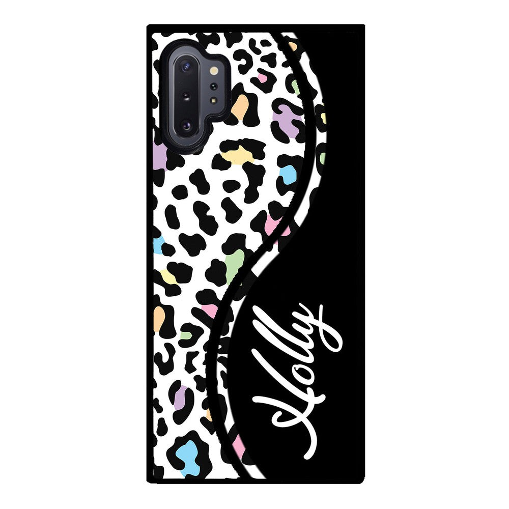 Colorful Cheetah Curvy Personalized Samsung Phone Case