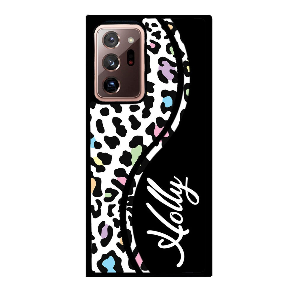 Colorful Cheetah Curvy Personalized Samsung Phone Case