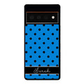 Blue Black Polka Dot Personalized Google Phone Case