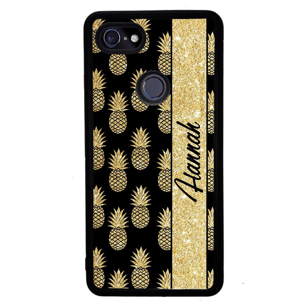 Golden Pineapples Personalized Google Phone Case
