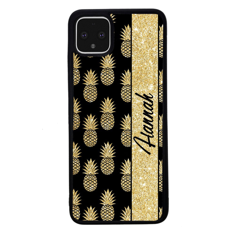 Golden Pineapples Personalized Google Phone Case