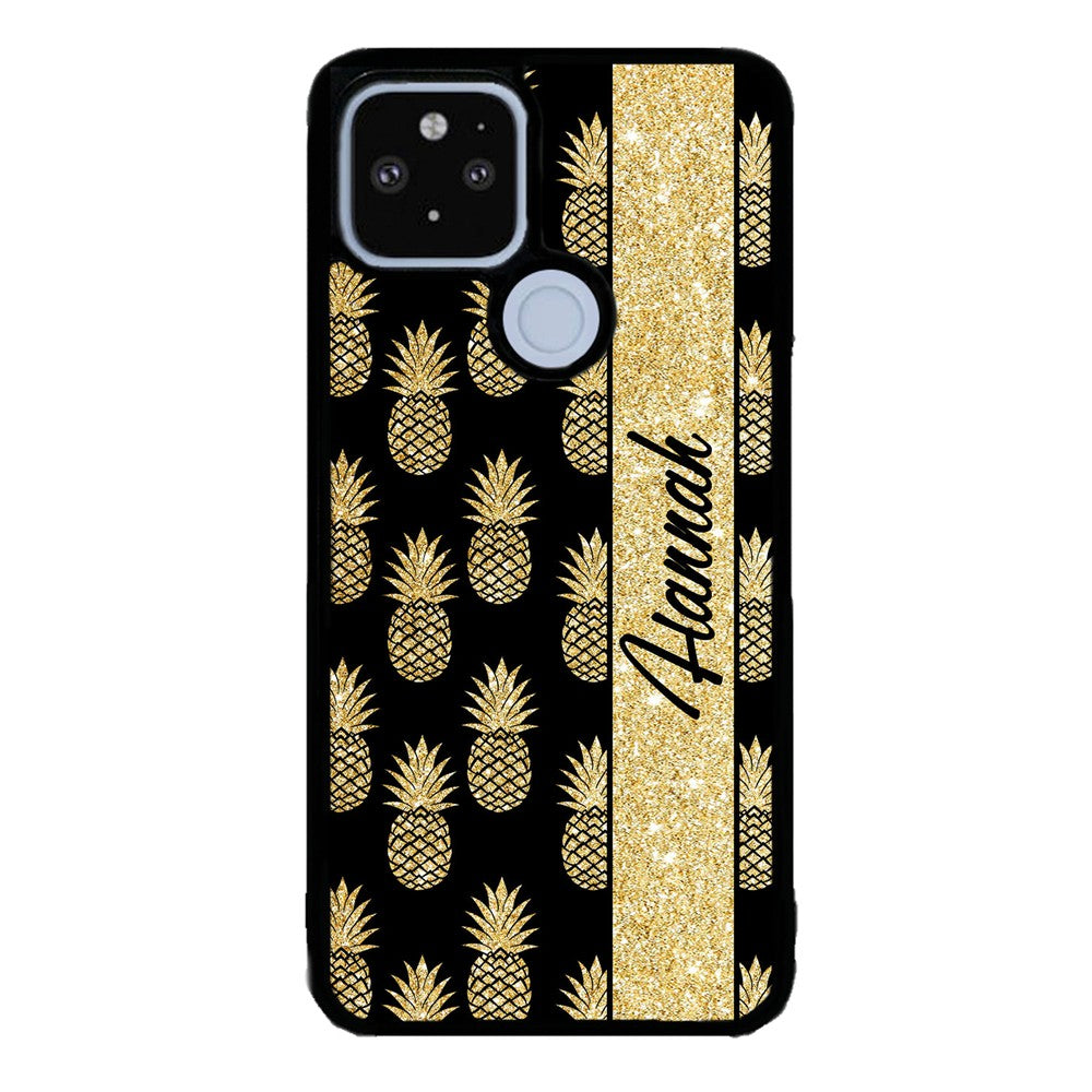 Golden Pineapples Personalized Google Phone Case