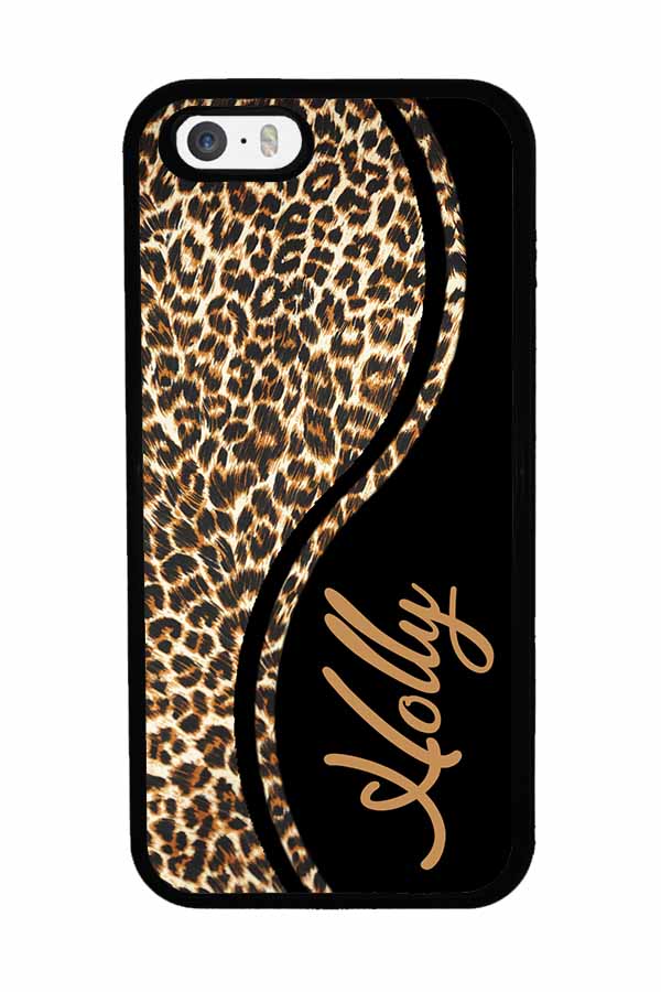 Leopard Curvy Personalized Apple iPhone Case