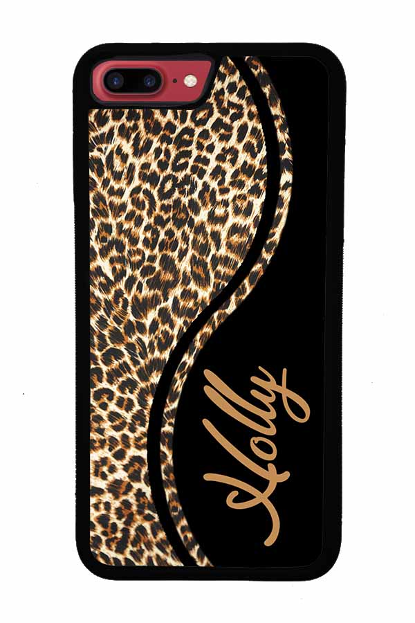 Leopard Curvy Personalized Apple iPhone Case