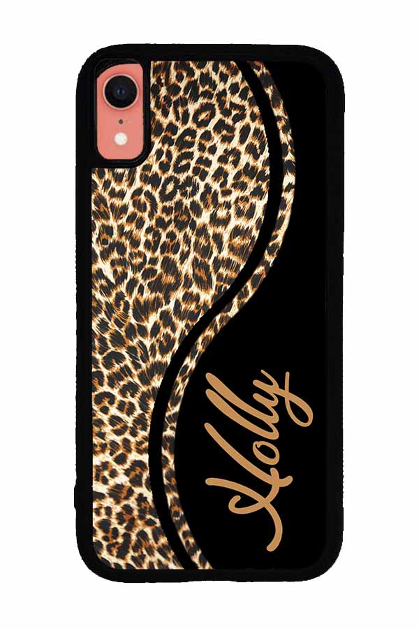 Leopard Curvy Personalized Apple iPhone Case