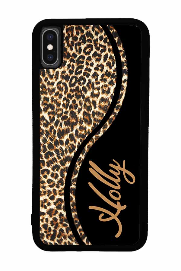 Leopard Curvy Personalized Apple iPhone Case