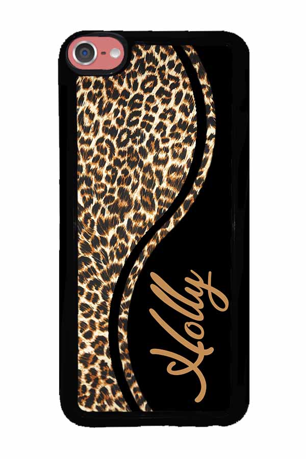 Leopard Curvy Personalized Apple iPhone Case