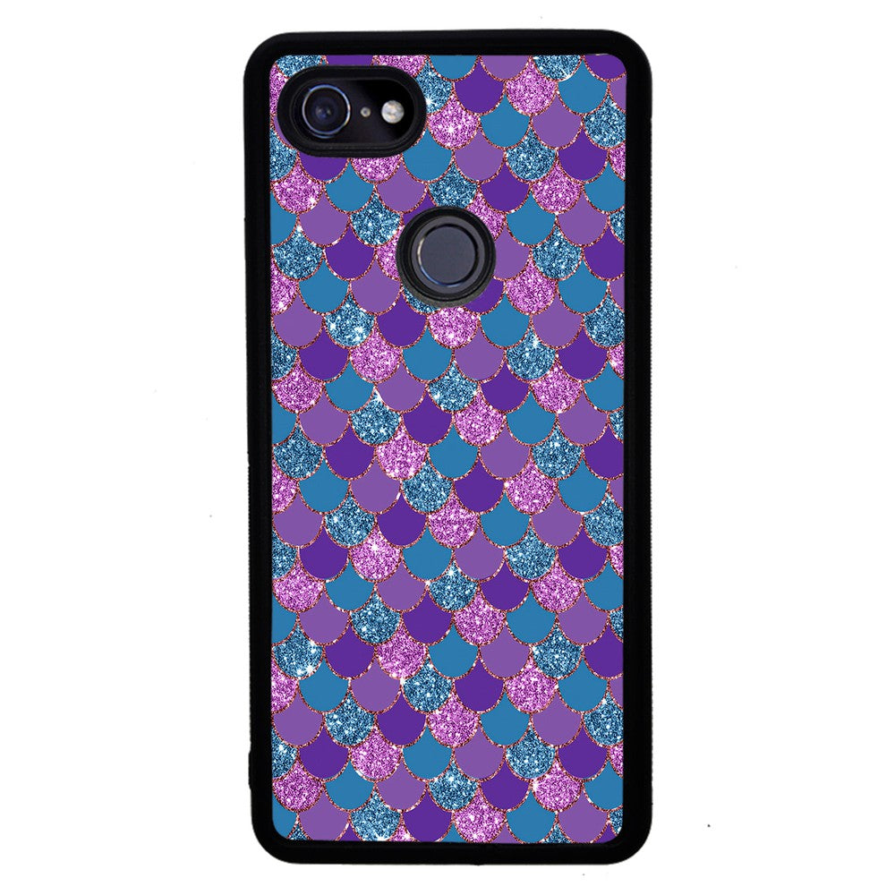 Purple Teal Gold Mermaid Scales Google Phone Case