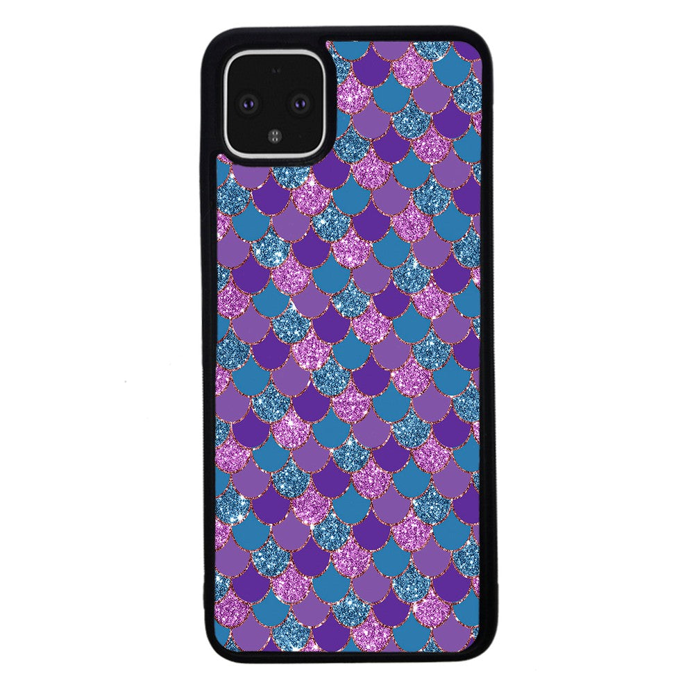 Purple Teal Gold Mermaid Scales Google Phone Case